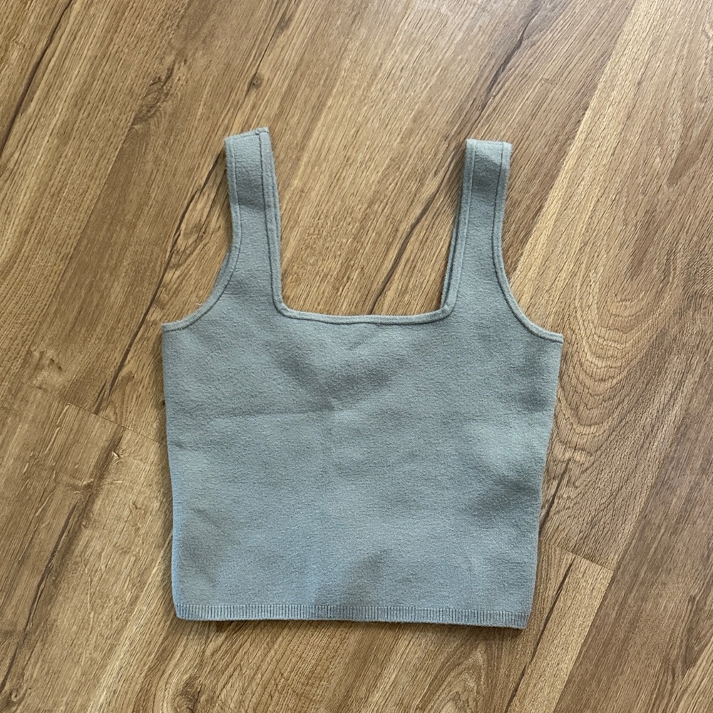 EUC size small Abercrombie & Fitch Sage Green Square Neck Tank Top